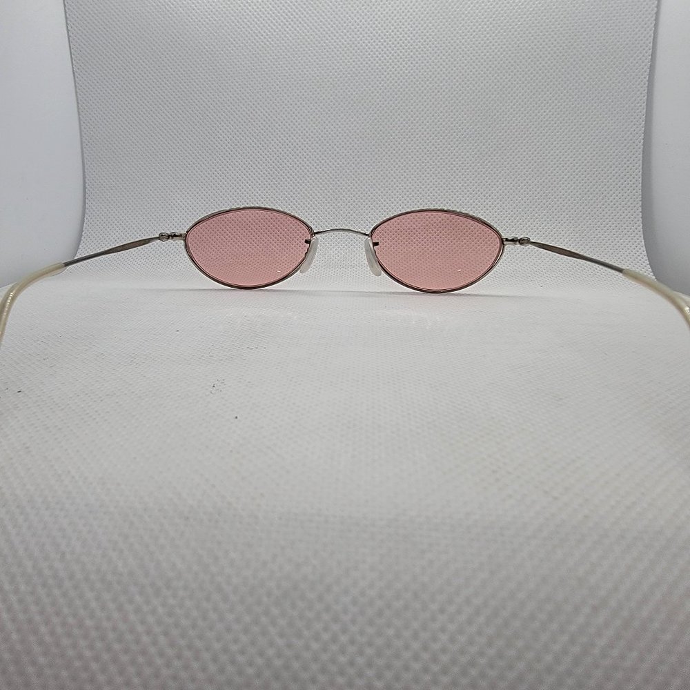 OLIVER PEOPLES OP-601 Silver Pink Oval Sunglasses - Picture 5 of 12